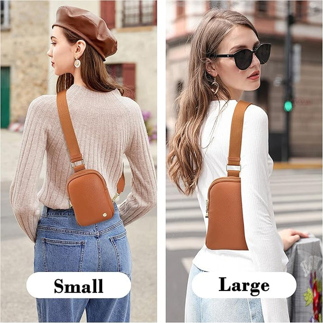 INICAT Small Anti Theft Crossbody Bags Women Valentine's Day Gifts, Vegan Leather Sling Cross Body Purse Travel Essentials