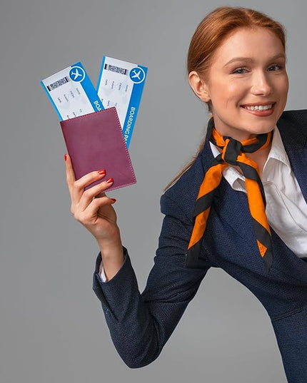 HIFA Leather Passport Holder, Handmade Passport Cover with Card and Ticket Slot - Genuine Leather, Elegant Design, Easy Access - Passport Case, Passport Wallet, Passport Holder