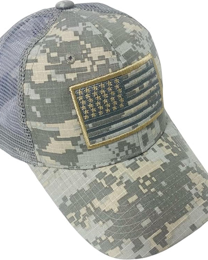 Roytrense Embroidered American Flag Unisex Baseball Cap (100% Cotton)