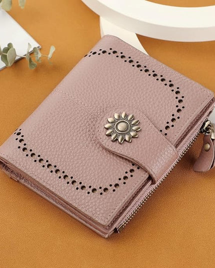 Lavemi Womens Leather Wallet Small Compact RFID Blocking Credit Card Case Purse with Zipper Pocket | Small, Compact, RFID Blocking, Zipper Pocket, Small, Compact
