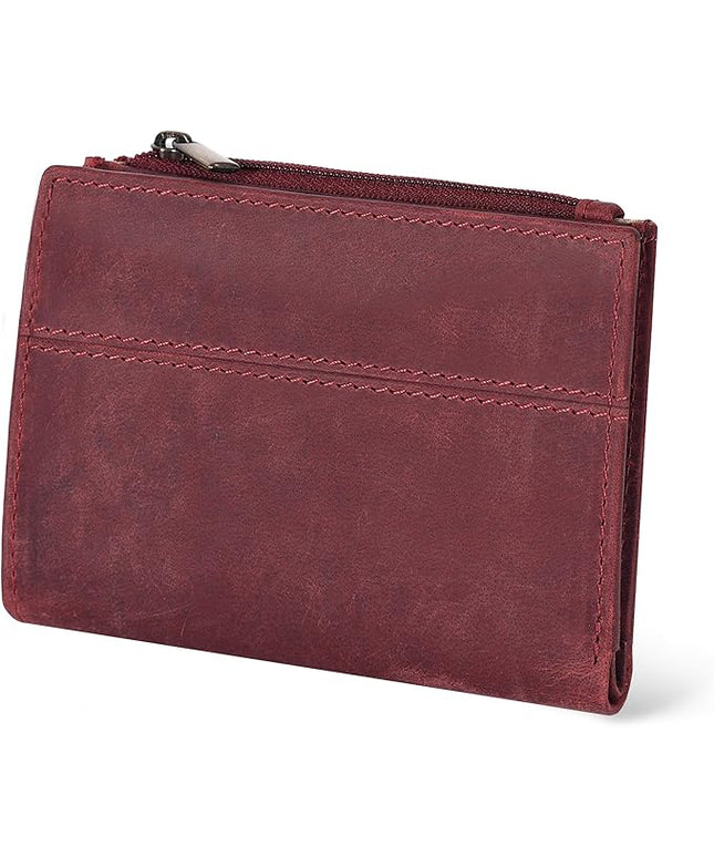 Oak Leathers Wallet For Women Full Grain Leather - Small RFID Coin Purse Credit Card & ID Holder for Ladies,Bifold Wallets for Teenager | Small, RFID, Coin Purse, for Ladies, for Teenager