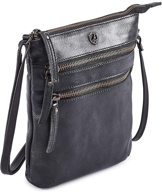 Crossbody Sling Bag for Women Small Real Leather Purse Vintage Travel Crossover Shoulder Bag Handmade