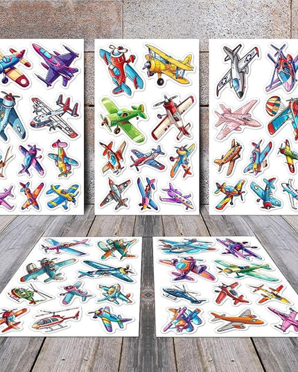 Pack 50 Pcs Cute Cool Airplane Stickers for Water Bottles Funny Laptop Luggage Computer Scrapbooking Case Teens Girls Boys Adults Waterproof Aesthetic Sticker Small Vinyl Decals