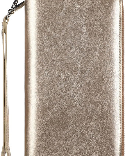 Lavemi Small Compact Women Wallet RFID Blocking Genuine Leather Bifold Purse with ID Windows