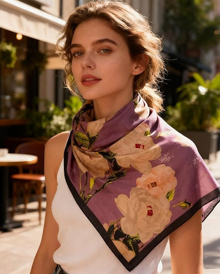 Headscarf Large Square Scarf 35" Fashion Scarves Silk Feeling Hair Wrapping Scarfs Hairscarf BA16