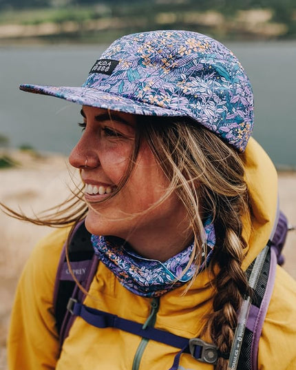 Skida 5 Panel Cap Outdoor UPF Sun Protection Wide Brim Camp Hat Running, Hiking, Golf, Pickleball, Beach Outings
