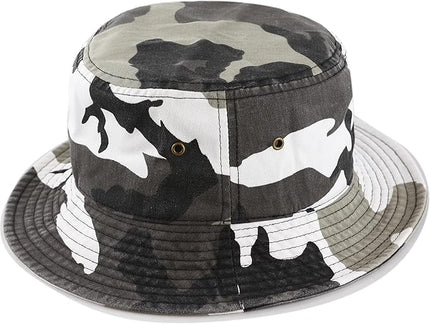 The Hat Depot Bucket Hat - Unisex 100% Cotton & Denim UPF 50 Packable Summer Travel Beach Sun Hat