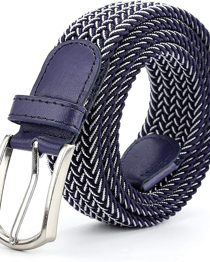 Braided Canvas Woven Elastic Stretch Belts for Men/Women/Junior with Multicolored