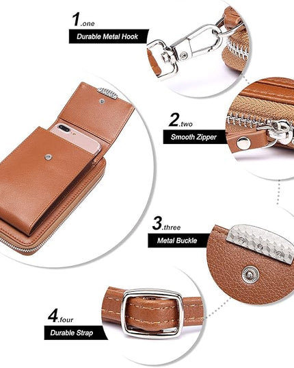 KUKOO Small Crossbody Bag Cell Phone Purse Wallet with Credit Card Slots for Women