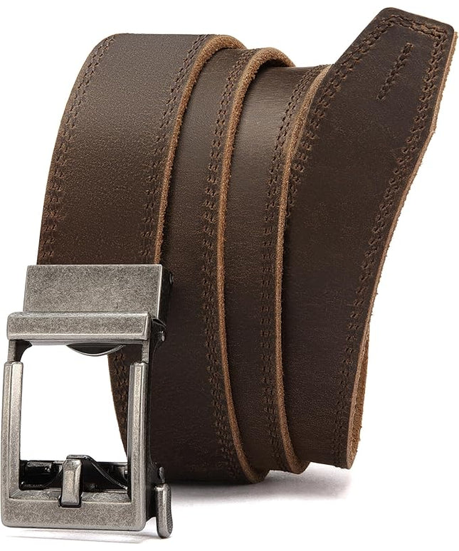 CHAOREN Leather Ratchet Belt Men - Mens Belts Casual Accessories for Every Occasion (35mm)