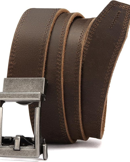 CHAOREN Leather Ratchet Belt Men - Mens Belts Casual Accessories for Every Occasion (35mm)