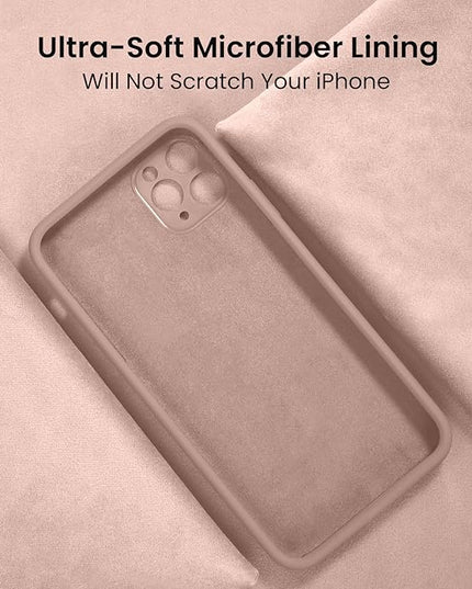 FireNova Designed for iPhone 13 Pro Max Case, Silicone [Camera Protection] Phone Case with [2 Screen Protectors], Soft Anti-Scratch Microfiber Lining Inside, 6.7 inch, Pinksand