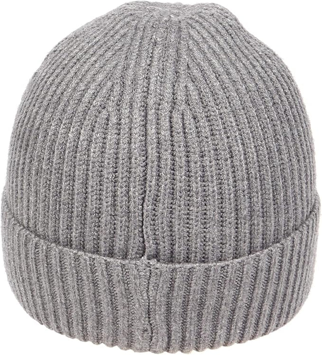 Zylioo Oversize Beanie Hats, XXL Big Size Ribbed Knit Cuffed Winter Hat for Cold Weather, Warm Skull Watch Cap