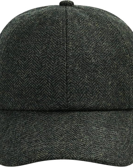 BOTVELA Wool Baseball Cap for Men Adjustable Unstructured Tweed Hat