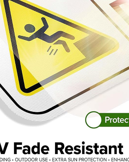 Caution Sudden Drop Off Sign, 12x18 Inches, 3M EGP Reflective .063 Aluminum, Fade Resistant, Made in USA by My Sign Center