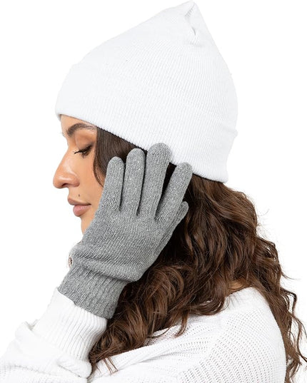 12 Pack Winter Beanie Hats for Men Women, Warm Cozy Knitted Cuffed Skull Cap, Wholesale