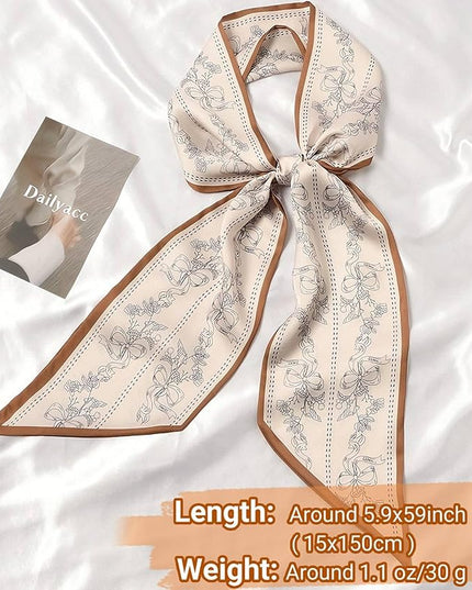 Dailyacc Hair Scarf for Women Fashion Silky Satin Headscarf Wrap Breathable Lightweight Neck Scarves For Handbag