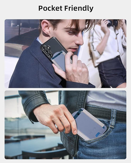 HiWe for MagSafe Wallet for Galaxy S25/S24 Series with Magnetic Case and iPhone 17/16/15/14/13/12 Series, No Case, 6 Cards Holder, RFID Leather Slim Lavender