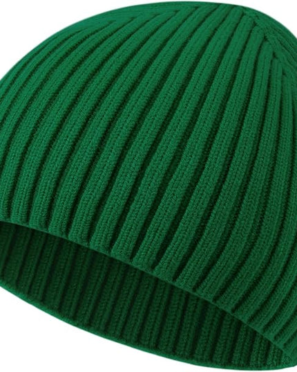 choshion Wool Knit Fisherman Beanie Hat for Men Women,Cuffless Warm Short Cuff Beanies Toboggan Ski Hats Winter Skull Cap