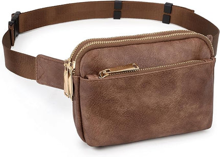 UTO Fanny Pack for Women Crossbody Trendy Fashion Belt Purse Chest Waist Hip Bumbag for Outdoor Shopping Travel Hiking