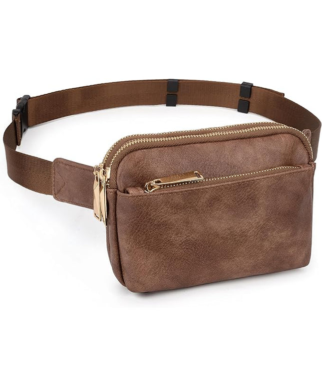 UTO Fanny Pack for Women Crossbody Trendy Fashion Belt Purse Chest Waist Hip Bumbag for Outdoor Shopping Travel Hiking
