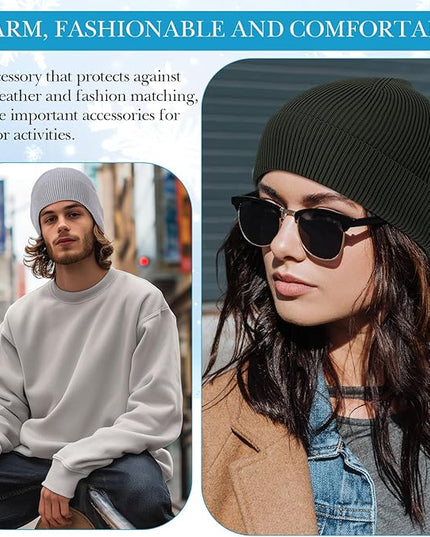 Yahenda 48 Pack Knit Beanies Hats Winter Beanie Hats Warm Knitted Cuffed Skull Cozy Cap for Men Women Unisex