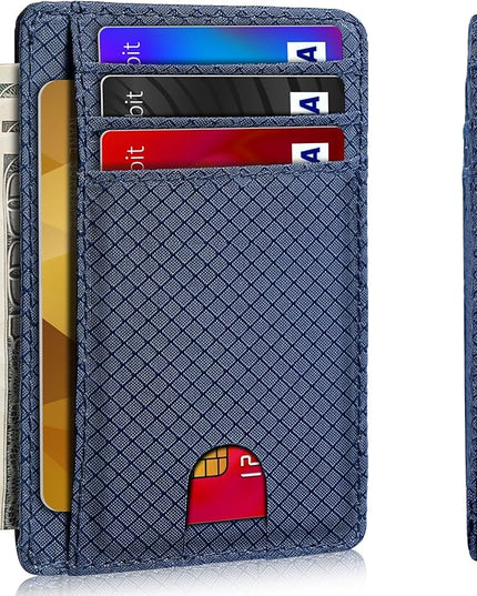Artpaxy Slim Wallet for Men & Women, Minimalist Front Pocket Card Holder for Travel, RFID Blocking, Water Resistant Nylon Wallet for ID & Cash & Credit Card