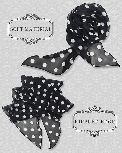 Chiffon Scarf for Women, Removable Flower Neck Scarf Light Soft Fashion Rose Scarves Versatile Headband or Hair Band