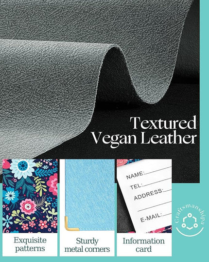 Slohif Passport Holder Lugguage Tag Set Suitcase Cover Wallet Case for Travel Women - Leather Passport Book Personalized Organizer Card Protector Sleeve Essentials Slim Carrier Plant