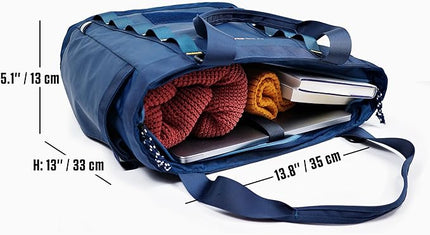 Utility Tote 15L, Over Shoulder & Crossbody Carry, Water Repellent, Full Zip, Laptop Sleeve