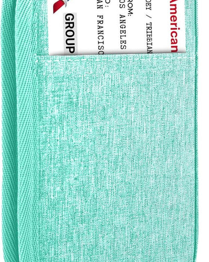 Single Passport Holder for Travel, RFID Travel Document Organizer for Women Waterproof Passport Wallet Men Portable Case for Cards, Boarding Pass, ID, Money, Tickets with Zipper