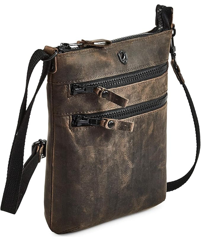 Crossbody Sling Bag for Women Small Real Leather Purse Vintage Travel Crossover Shoulder Bag Handmade