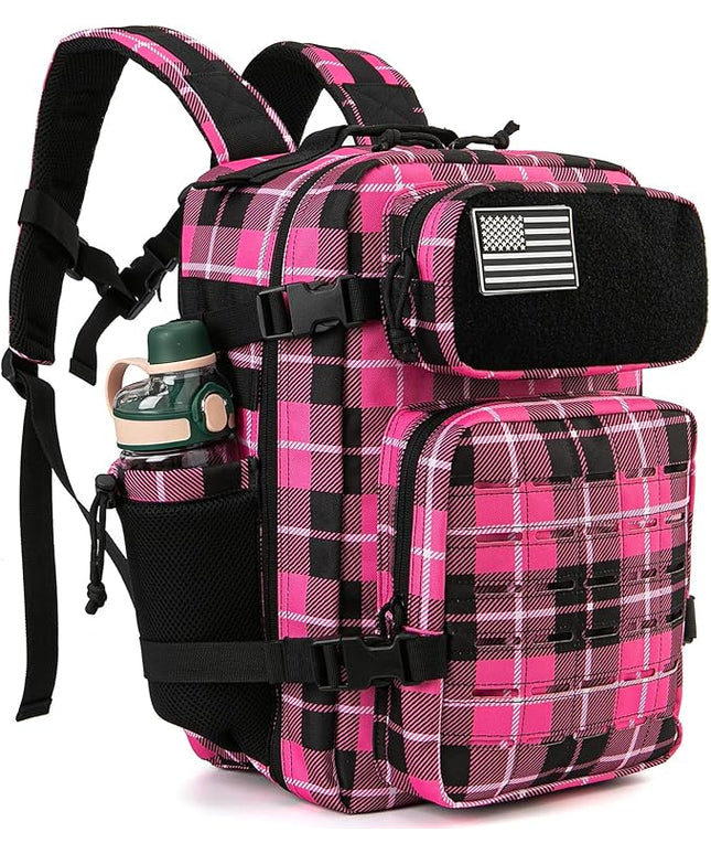 QT&QY 25L/45L Military Tactical Backpack For Men Molle Daypack 3 Day Bug Out Bag Hiking Rucksack With Bottle Holder