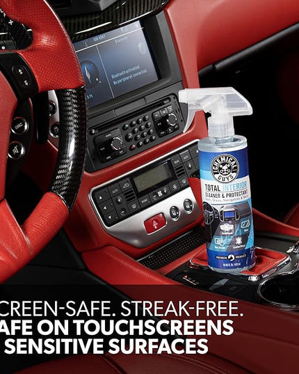 Chemical Guys Total Interior Cleaner & Protectant – Chemical Guys Interior Cleaner, Cleans & Protects Leather, Vinyl, Plastic, Rubber, Glass with a Streak-Free Finish — Cars, Trucks, SUVs, RVs, 32 oz