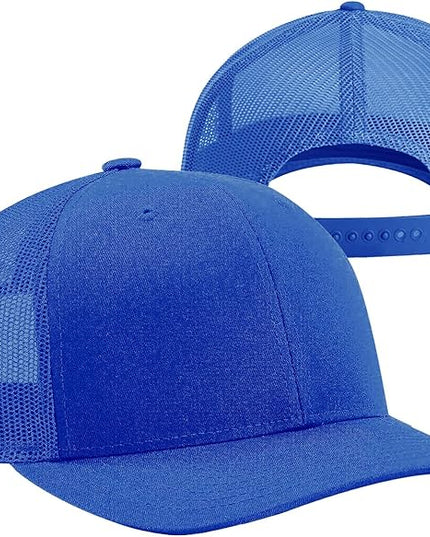 TZ Promise Men Women Plain Cotton Trucker Cap with Breathable Mesh Back, Snapback Baseball Hats
