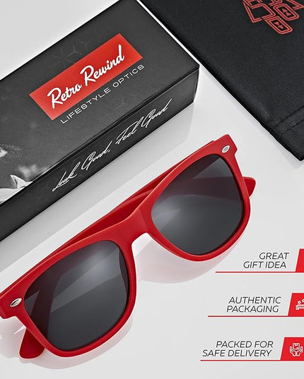 Retro Rewind Polarized Sunglasses for Men and Women - UV Protection Classic Sun Glasses