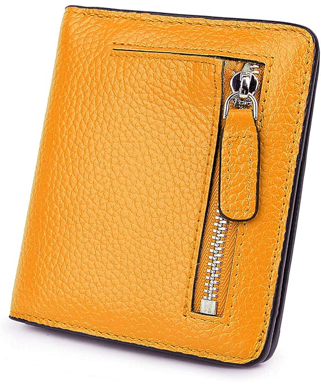 AINIMOER Small Leather Wallet for Women, Ladies Credit Card Holder RFID Blocking Women's Mini Bifold Pocket Purse