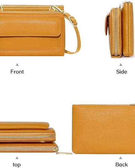 KUKOO Small Crossbody Bag Cell Phone Purse Wallet with Credit Card Slots for Women
