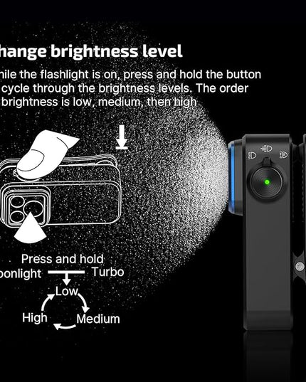 OLIGHT Oclip Pro EDC Flashlight Clip-on Light, Rechargeable 500 Lumens with Three Lighting Solutions Type-C Charging, Magnetic Flash Lights for Signaling, Cycling, Outdoor or Indoor Use(Black)