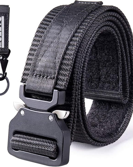 MOZETO Tactical Belts for Men 1.5" Nylon EDC CCW Gun Belt for Concealed Carry Holsters with Heavy Duty Quick Release Buckle