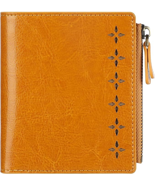 Lavemi Ultra Thin Small Compact Leather Womens Girls Wallets RFID Blocking Credit Card Holder for Women
