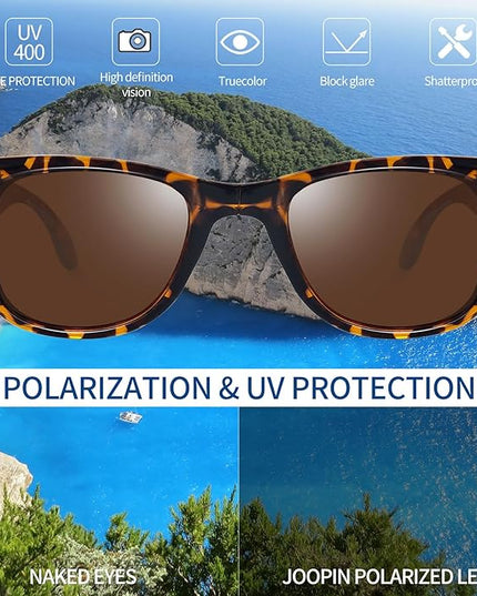 Joopin Square Sunglasses Polarized UV Protection Trendy Designer Sun Glasses Men Women
