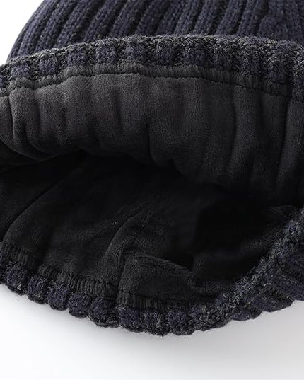 Connectyle Fleece Lined Cuffed Beanie Hat for Men Women Knitted Winter Wool Beanies Skull Cap Warm Watch Hat