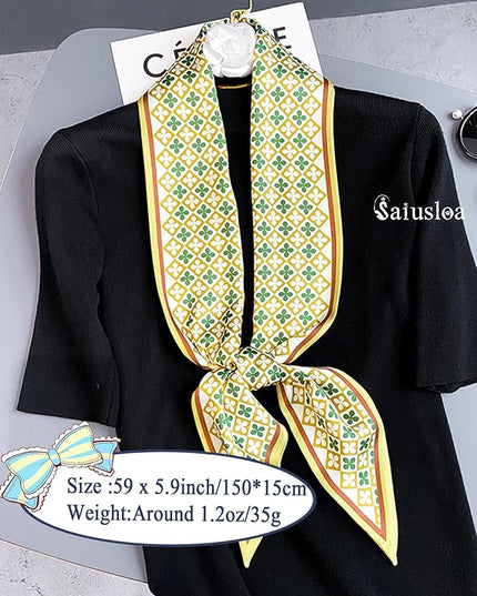 Purse Scarf For Handbags Head Scarves For Women's Hair Bags Scarfs Long Skinny Scarves Fashion Silky