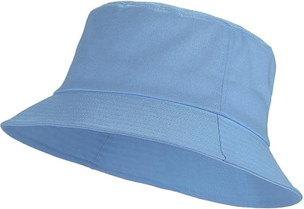 Umeepar Unisex Cotton Packable Bucket Hat Sun Hat Plain Colors for Men Women