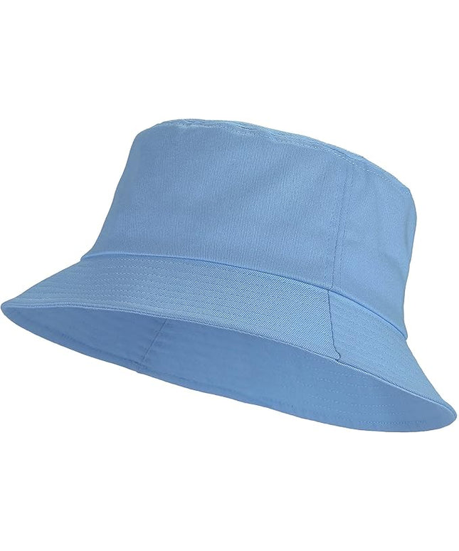 Umeepar Unisex Cotton Packable Bucket Hat Sun Hat Plain Colors for Men Women