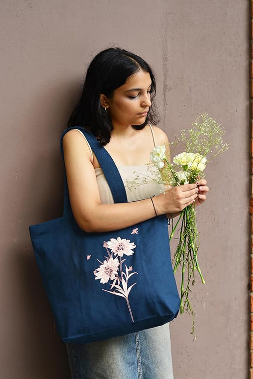 Ecoright Aesthetic Canvas Tote Bag for Women Large Zipper Tote Bags with Pocket, Womens Tote Bag for Yoga, Work, Beach