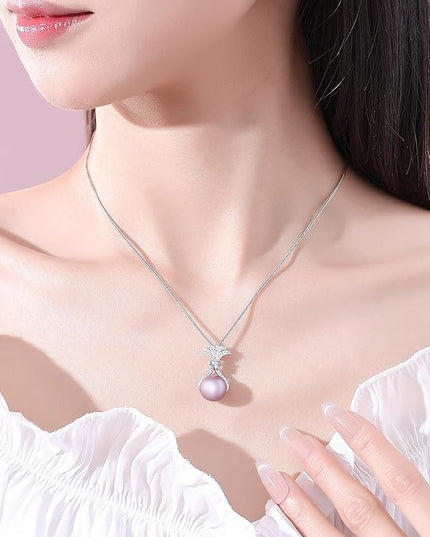 Gifts for Wife Women Anniversary -Pearl Necklace -Mom Girlfriend Her Fine Jewelry Mothers Day Valentines Christmas Birthdays Gift