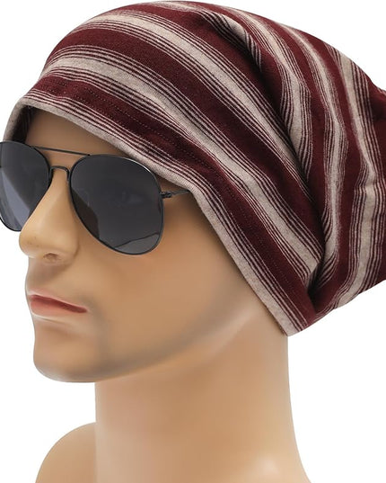 ZLYC Cotton Thin Slouchy Beanie Hat for Men Women Fashion Soft Stretch Knit Skull Cap
