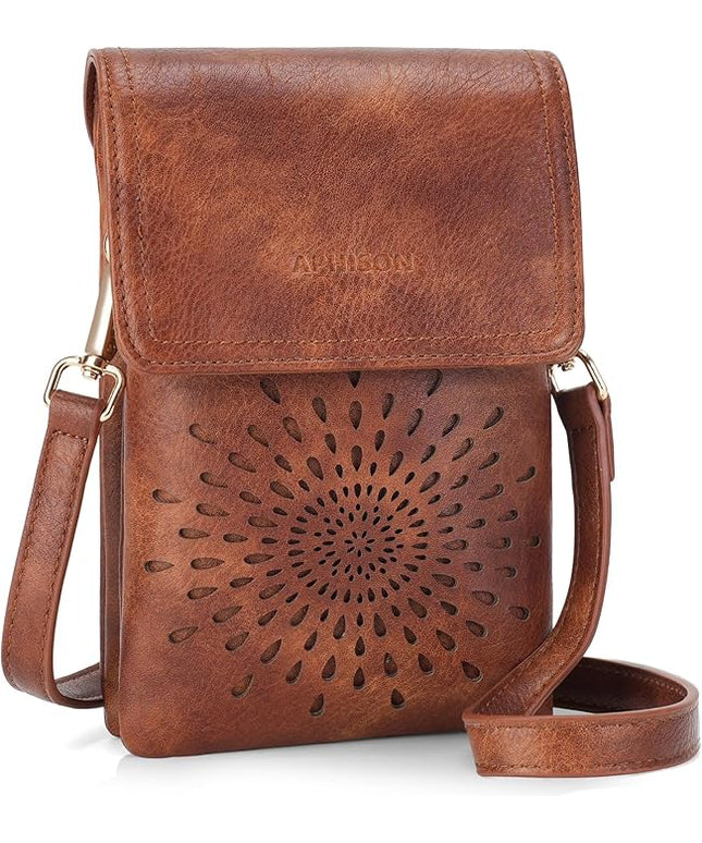 APHISON Small Crossbody Bags for Women Trendy, Leather Phone Wallet Purses Handbags Card Slots with Adjustable Strap